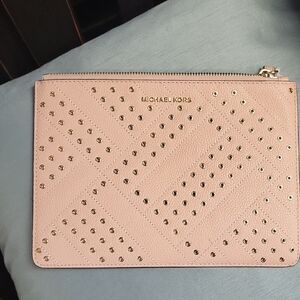 Michael Kors Pink Studded Clutch